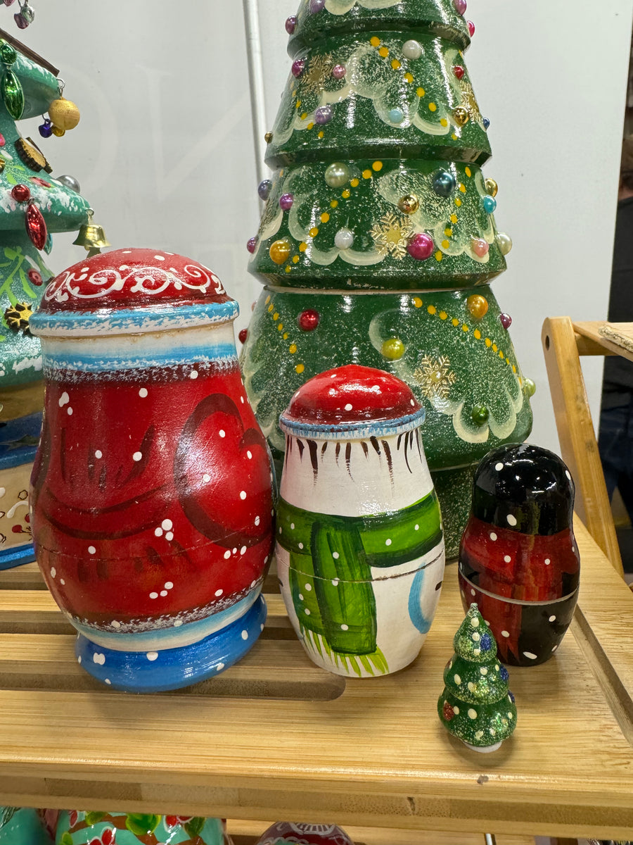 Christmas Tree Nesting Dolls Original Item Featured in the Hallmark Mo Russian Winter