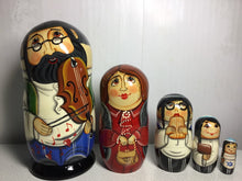 Load image into Gallery viewer, Musician&#39;s Family  Nesting Dolls large