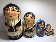 Load image into Gallery viewer, Trader&#39;s Family Nesting Dolls large
