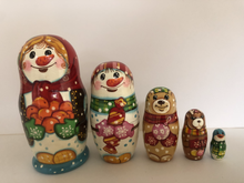 Load image into Gallery viewer, Snow Girl Nesting With Oranges And Bear Doll