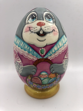 Load image into Gallery viewer, Easter Bunny Eggs 5 pc Nesting Doll