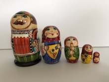 Load image into Gallery viewer, Village Man With Accordion Nesting Doll