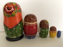 Load image into Gallery viewer, Village Girl With Small Pumpkins Nesting Doll