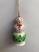 Load image into Gallery viewer, Snowman mini Christmas Ornament
