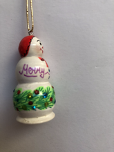 Load image into Gallery viewer, Snowman mini Christmas Ornament